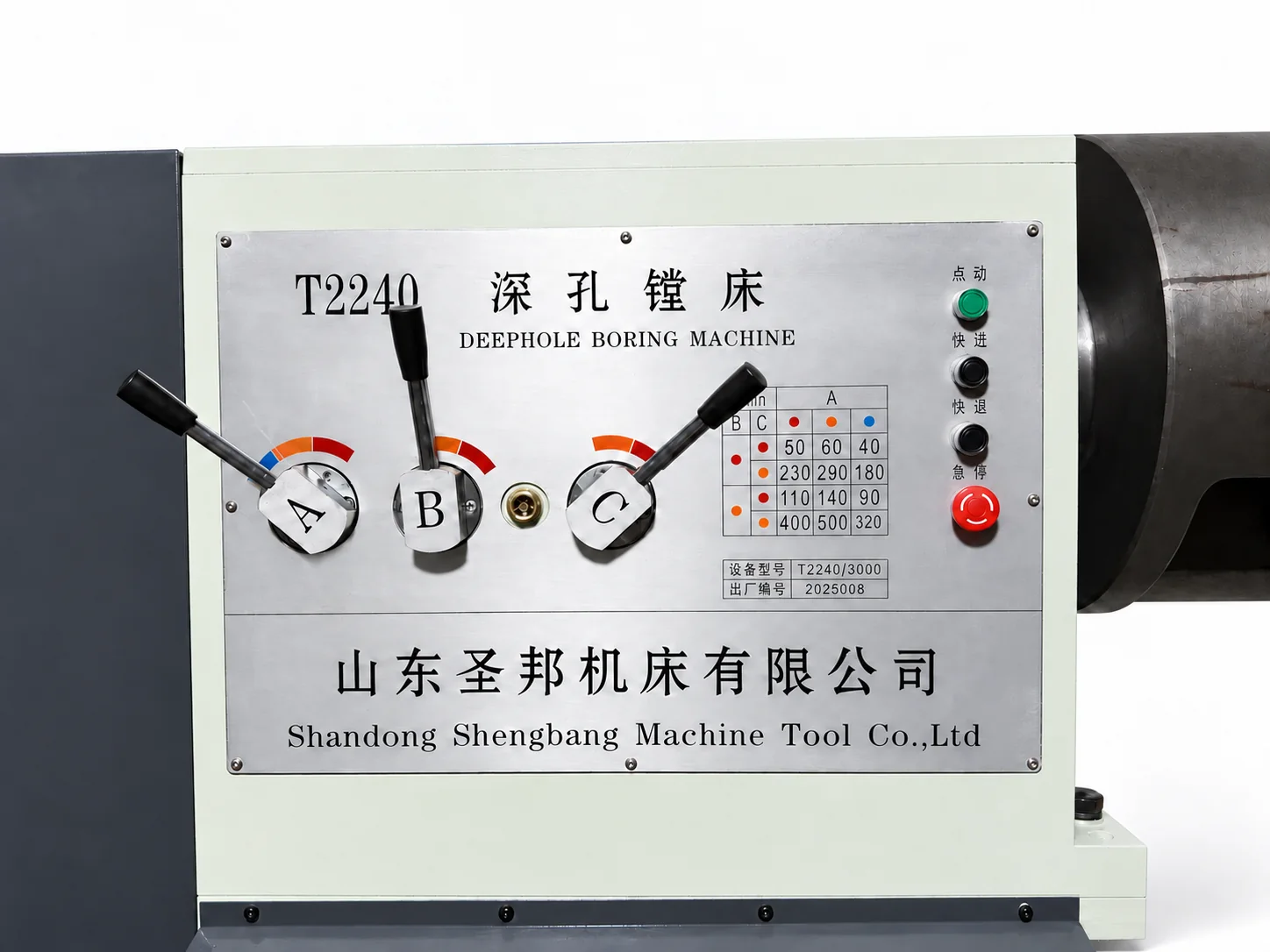 Deep-hole Boring and Drilling-Boring Machines — Headstock: Exterior control panel
